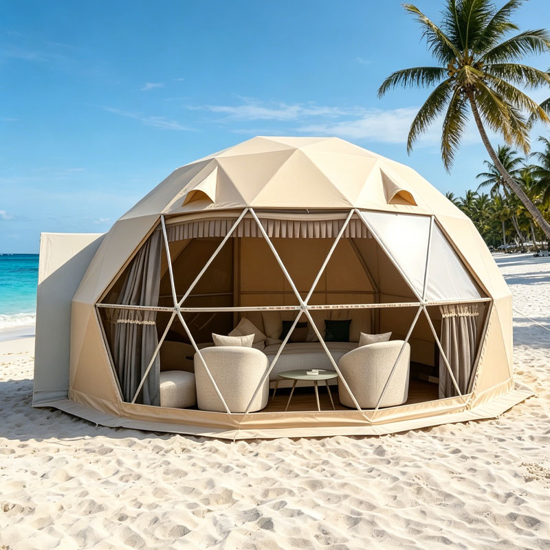 Outdoor Camping Dome - 豪華グランピングドームハウス、断熱カバー付きジオデシックテント、屋外キャンプ用、カスタマイズ可能