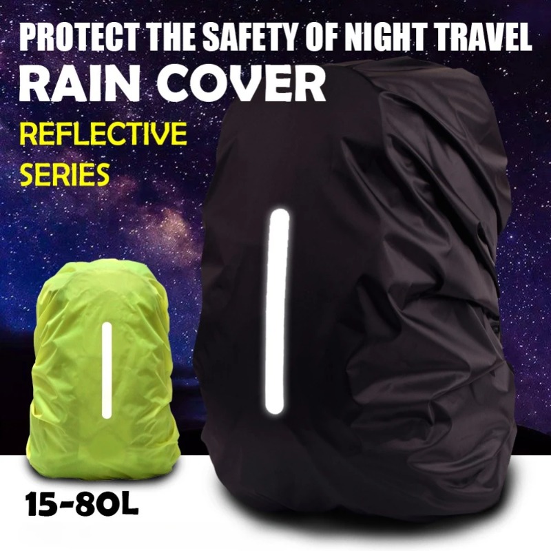 Outdoor Camping Dome - 反射防水バックパックレインカバーアウトドアスポーツナイトサイクリング安全ライトレインカバーケースバッグアウトドアキャンプハイキング