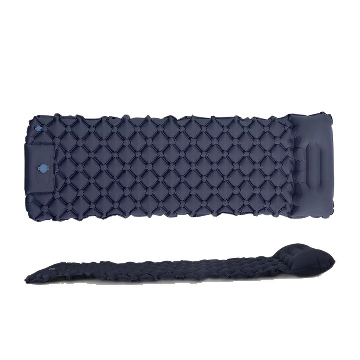 Camp Pillow Compressible - インフレータブルキャンプマット エアーマットレス 枕付き アウトドア観光用スリーピングパッド 自動膨張式マットレス ハイキング・登山用