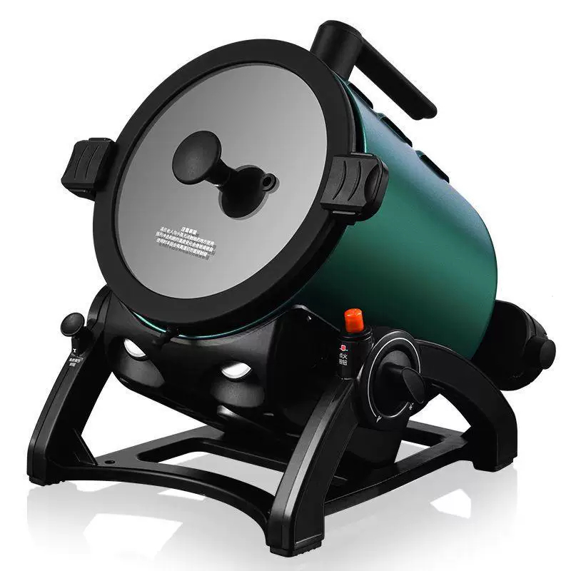 Outdoor Camping Stove - ポータブルアウトドアストーブ、キャンプストーブ、ガスストーブ、自動ピクニッククッカー、360 ° 自動炒め機能、焦げ付き防止コーティングされた内鍋