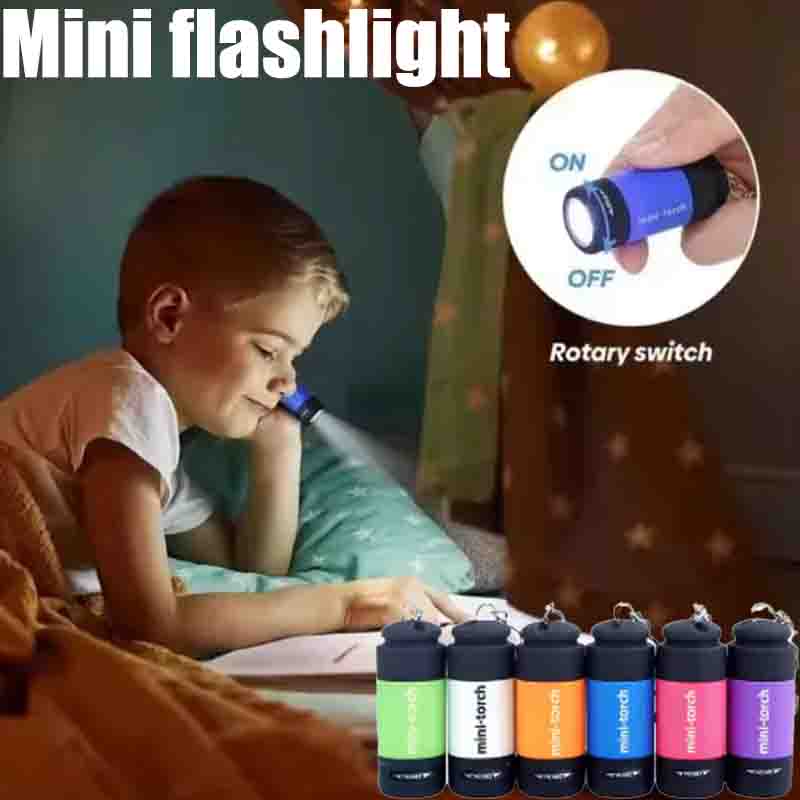 Outdoor Camping Glamping - USB 充電式キャンプミニ懐中電灯強力な光ポケットキーホルダー懐中電灯防水屋外ハイキング LED 多機能