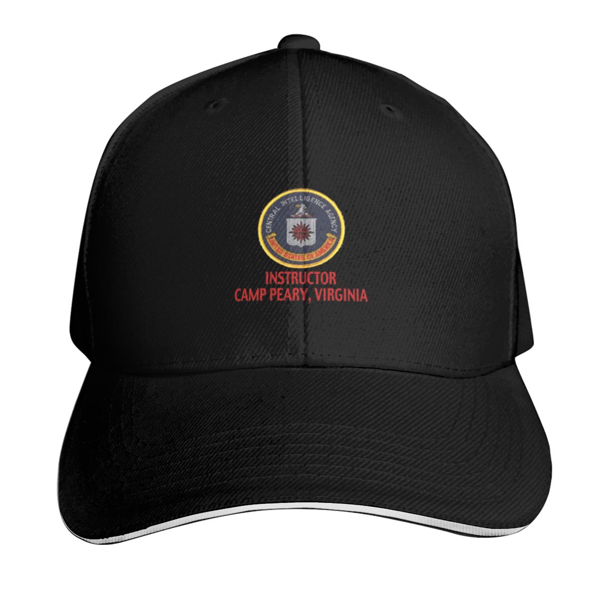 Outdoor Camping Virginia - CIAインストラクター、キャンプ・ペリー、バージニア州、野球帽、速乾性、吸湿速乾コットンツイル、通気性、コントラストカラー、ツートーンのつば