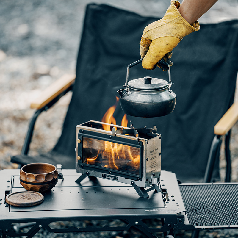 Outdoor Camping Heater - Goout スプリングヒル ウッドストーブ ポータブル薪ストーブ ステンレス製 屋外暖炉