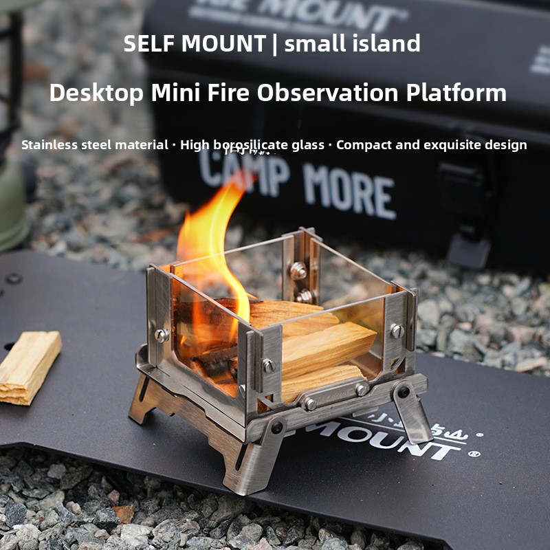 Outdoor Camping Fire Pit - 屋外用ミニグリル、卓上式薪ストーブ、お香立て、携帯用キャンプ用焚き火台、蚊取り線香用バーナー