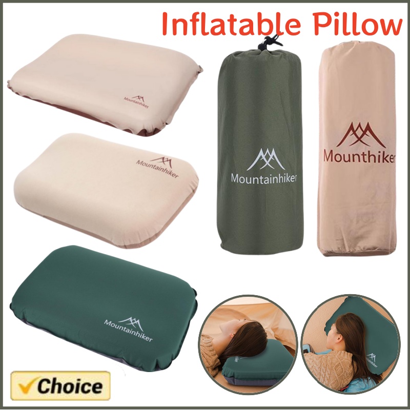 Camp Pillow Compressible - ポータブル 3D 超軽量自己膨張睡眠枕キャンプ空気枕高反発圧縮旅行枕首保護