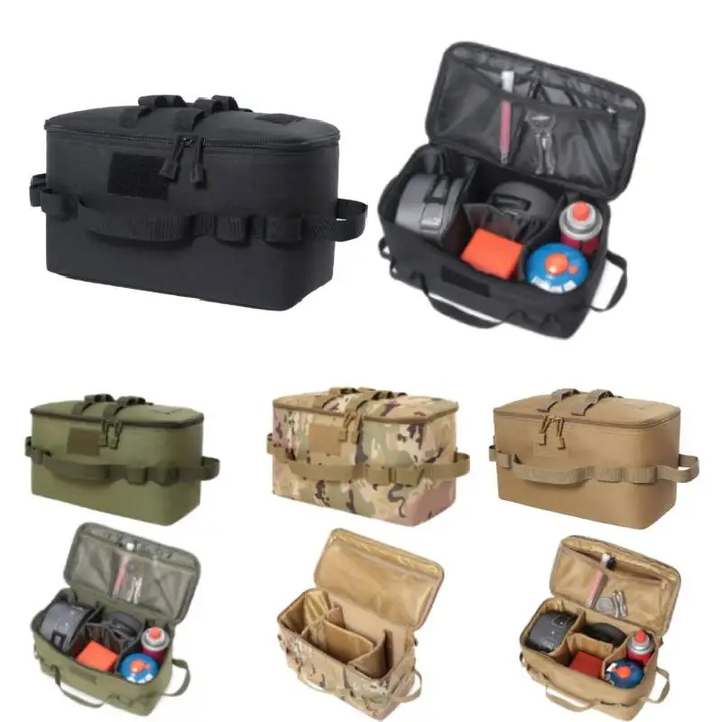 Outdoor Camping Cooking Equipment - 戦術的なキャンプ用収納バッグ、グラウンドネイルツールバッグ、戦術的なユーティリティトートバッグ、キャンプ用調理器具オーガナイザー、アウトドアトランクオーガナイザー