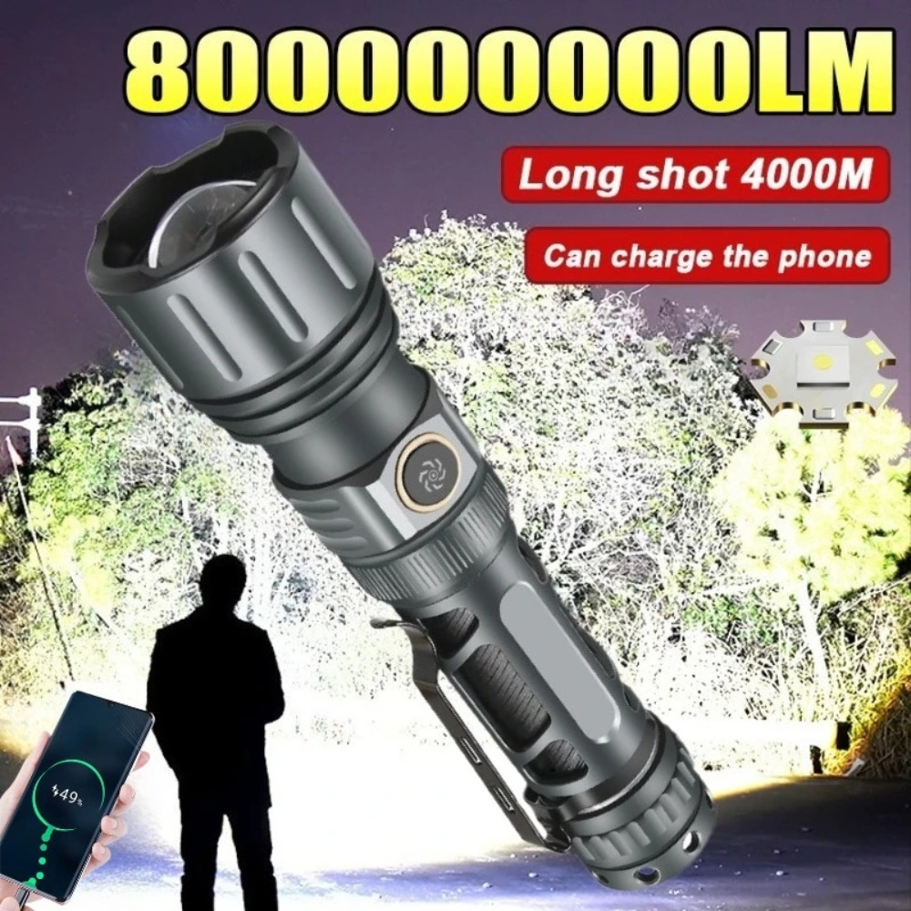 Outdoor Camping And Fishing - 超高輝度懐中電灯ポータブル充電式 LED ランプ戦術的なキャンプランタン防水屋外ライト釣り用