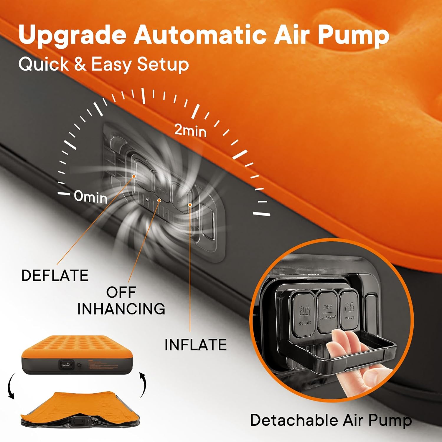 内蔵充電式ポンプ付きのツインエアマットレス、9インチの空気注 - Outdoor Inflatable Camping Tent With Air Pump のレビューと価格