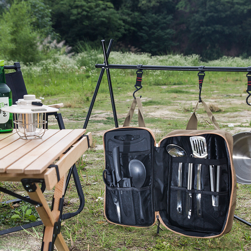 8 個キャンプキッチン調理器具セットポータブルバッグアウトド - Outdoor Camping Cooking Equipment のレビューと価格