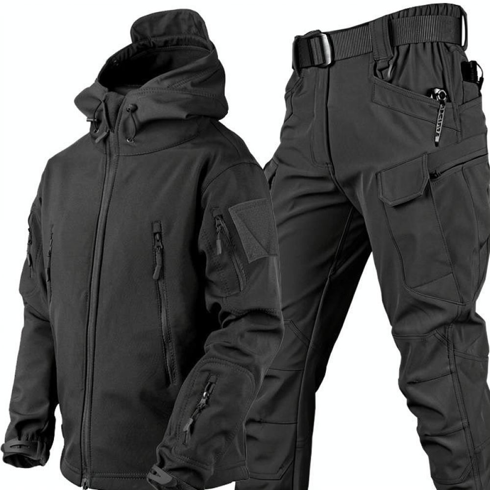 冬用迷彩柄ソフトシェルスーツ、アウトドア用タクティカルジャケ - Camping Outdoor Clothing のレビューと価格