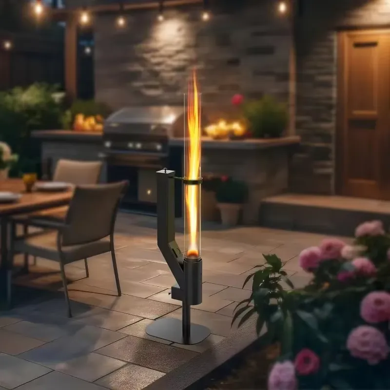 ペレタイザー式パティオヒーター（ガラス煙突付き）木質ペレット - Outdoor Camping Heater のレビューと価格