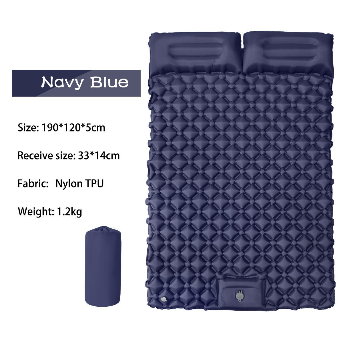 インフレータブルキャンプマット エアーマットレス 枕付き ア - Camp Pillow Compressible のレビューと価格