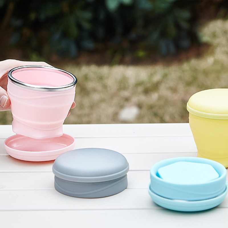 1 個食品グレードのシリコーン折りたたみ水カップポータブル旅 - Outdoor Camping Food のレビューと価格