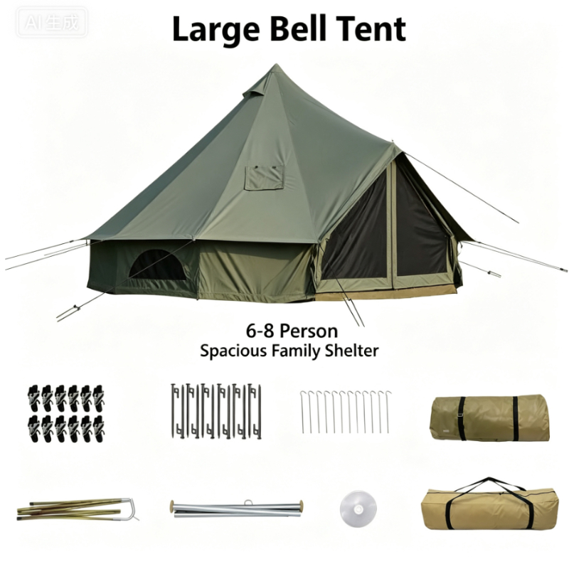 オックスフォード布製ピラミッドテント 防水キャンプベルテント - Outdoor Yurt Camping のレビューと価格