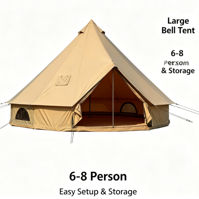 オックスフォード布製ピラミッドテント 防水キャンプベルテント - Outdoor Yurt Camping のレビューと価格