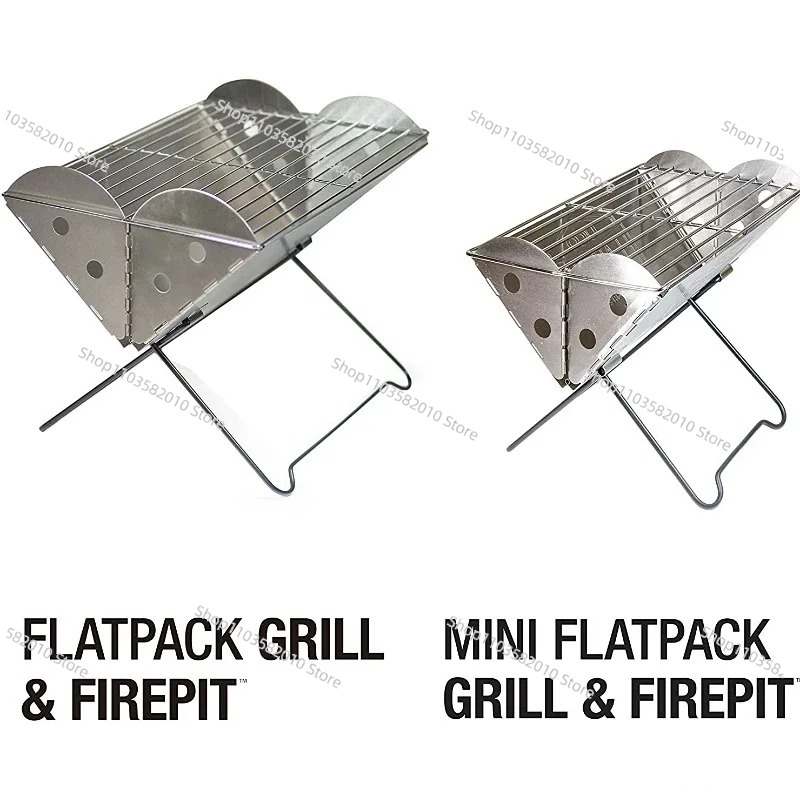 安定した屋外キャンプ用フラットバックパックポータブルステンレ - Outdoor Camping Fire Pit のレビューと価格