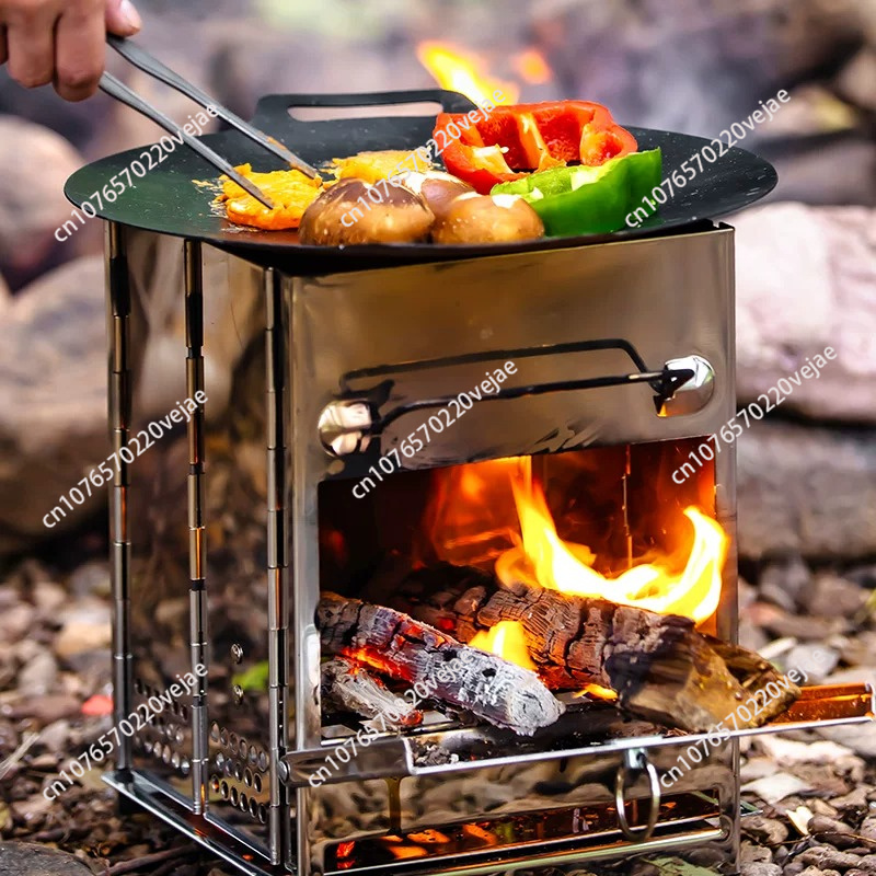 モダンなデザインの薪ストーブ。持ち運び可能なハイキング、釣り - Outdoor Camping Stove のレビューと価格