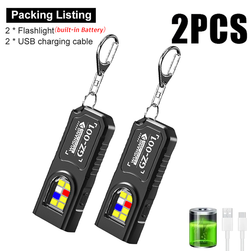 多機能キーホルダー懐中電灯 USB 充電式ミニ懐中電灯 CO - Outdoor Camping Glamping のレビューと価格