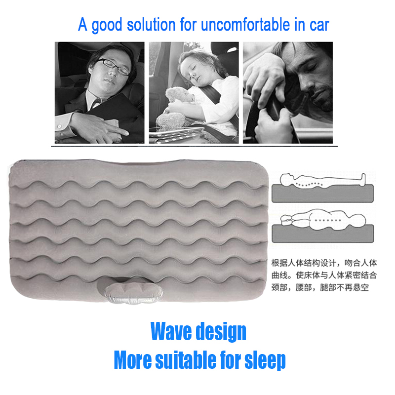 車用エアインフレータブルトラベルマットレスベッド、後部座席用 - Camp Pillow Compressible のレビューと価格