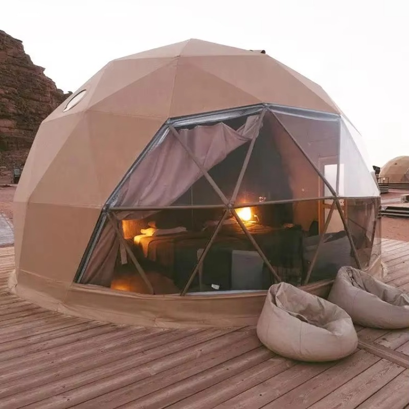 屋外ガーデンキャビンドームハウスキャンピングジオデシックドー - Outdoor Camping Dome のレビューと価格