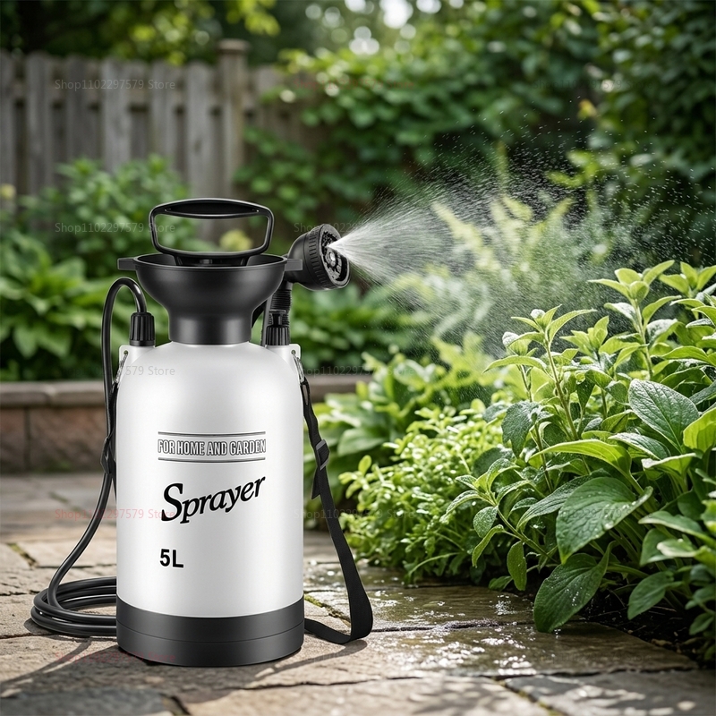 5L ポータブルキャンプシャワー手動ポンプ 1.5m ホース - Outdoor Camping Heater のレビューと価格