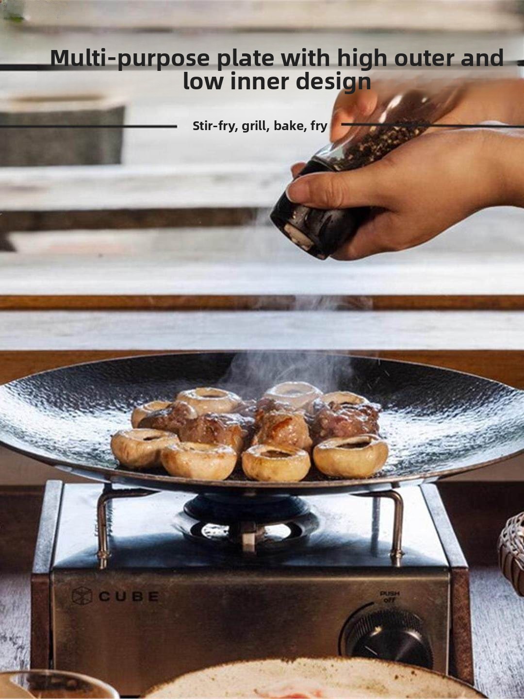 屋外用鋳鉄製チャコールグリルパン韓国風BBQキャセロールスキ - Outdoor Camping Utensils のレビューと価格