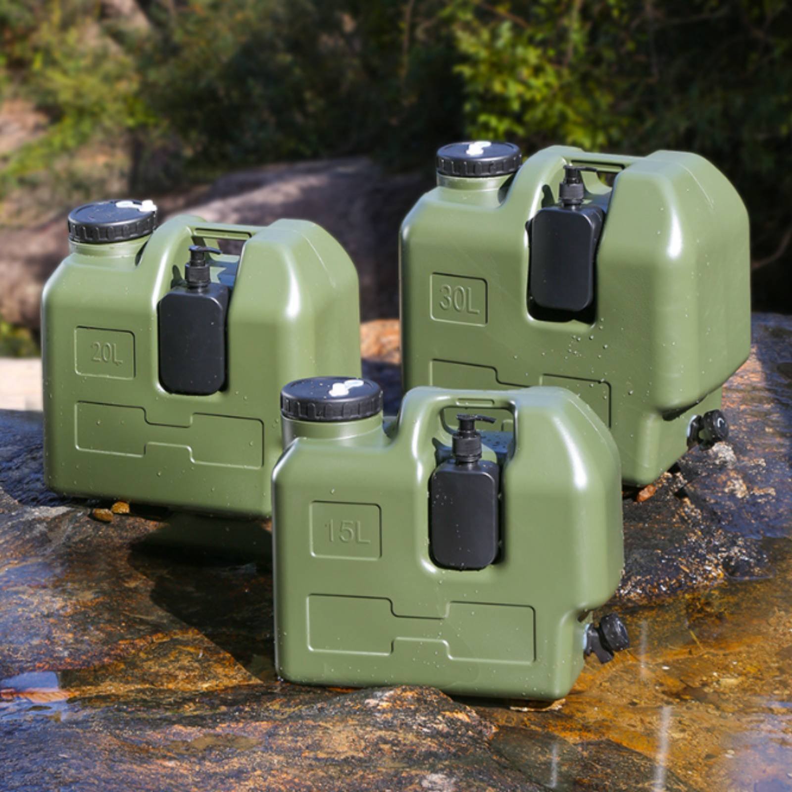 蛇口付き水容器 食品グレードPE キャンプ用ウォータージャグ - Outdoor Camping Food のレビューと価格