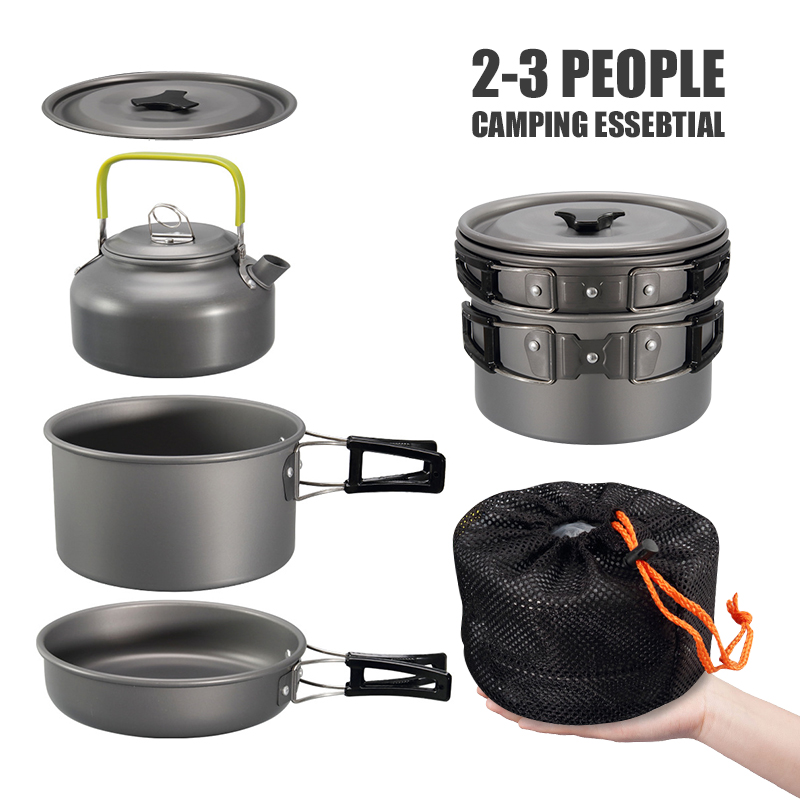 WESTTUNE キャンプ調理器具キット アルミ アウトドア - Outdoor Camping Cooking Equipment のレビューと価格