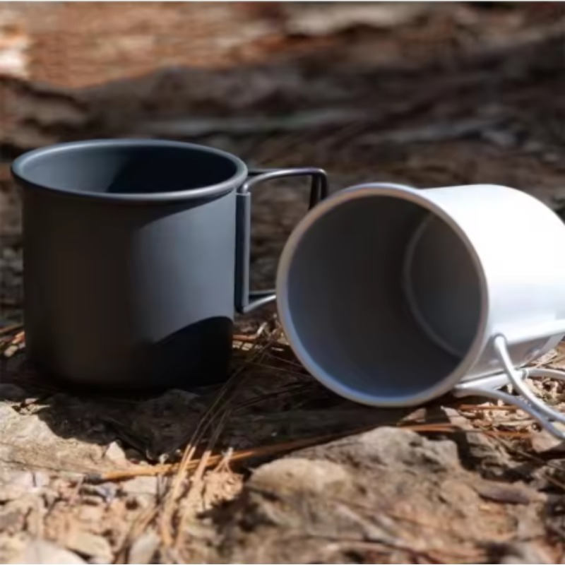 新しい 300 ミリリットル折りたたみ式アルミ合金カップ多用 - Outdoor Camping Cooking Equipment のレビューと価格