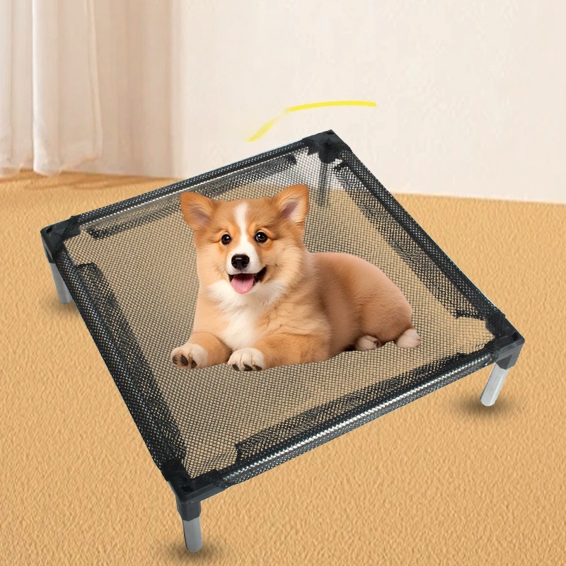 冷却高架犬用ベッド - 犬、猫、屋外用に高架、ガードレール付 - Outdoor Camping Dog Bed のレビューと価格