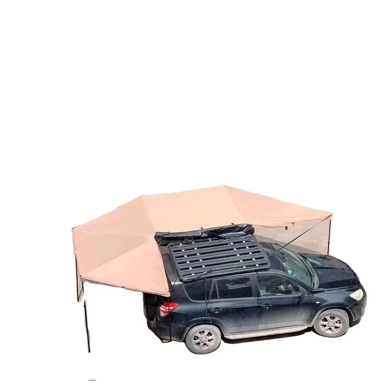 0度開閉式車載オーニングサンシェード LEDライト付き 4x - Outdoor Camping Awning のレビューと価格