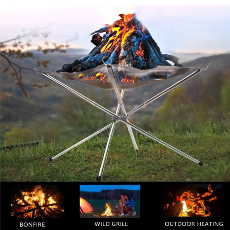屋外BBQ焚き火ラック ポータブルキャンプファイヤーピットグ - Outdoor Camping Fire Pit のレビューと価格