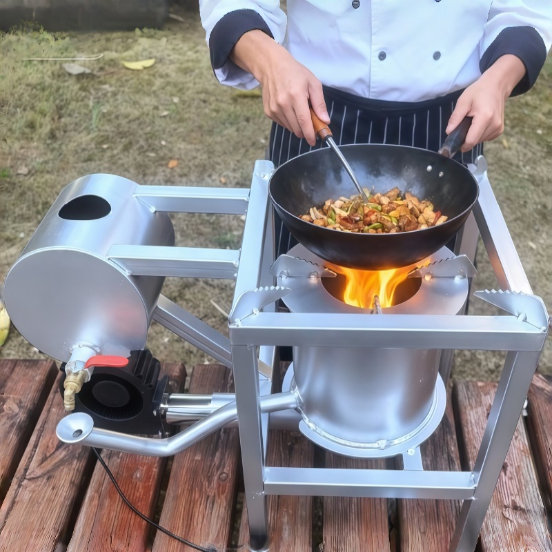 屋外での調理、暖房、解凍に使える、空気送風機とソーラーパネル - Outdoor Camping Stove のレビューと価格