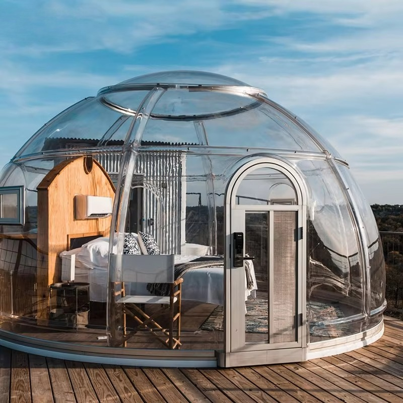 グランピングドームテント屋外ホテルリゾートテント透明ドームテ - Outdoor Camping Dome のレビューと価格