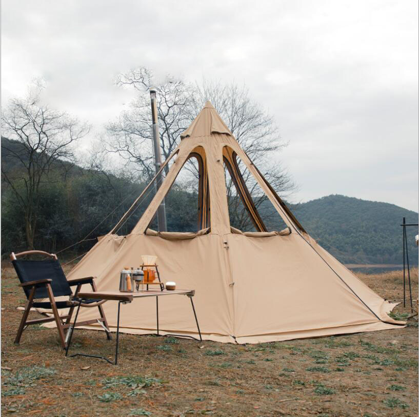 インド風シングル/ダブルレイヤーユルトテント、雨風に強いピラ - Outdoor Yurt Camping のレビューと価格