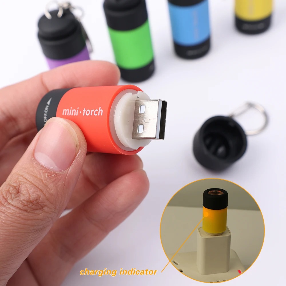 USB 充電式キャンプミニ懐中電灯強力な光ポケットキーホルダ - Outdoor Camping Glamping のレビューと価格
