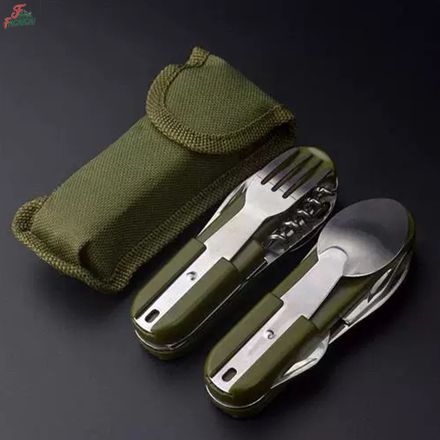 キャンプ用品 5-in-1 ステンレス製トラベルセット、多機 - Outdoor Camping World のレビューと価格