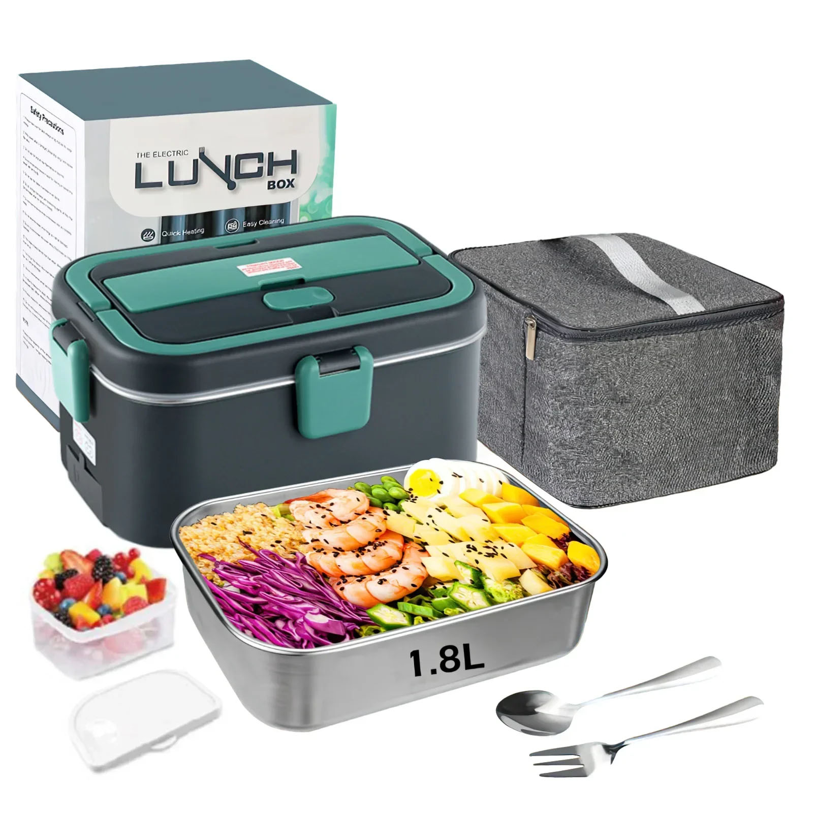 電気ランチボックス フードウォーマー 1.8L 80W アウ - Outdoor Camping Food のレビューと価格