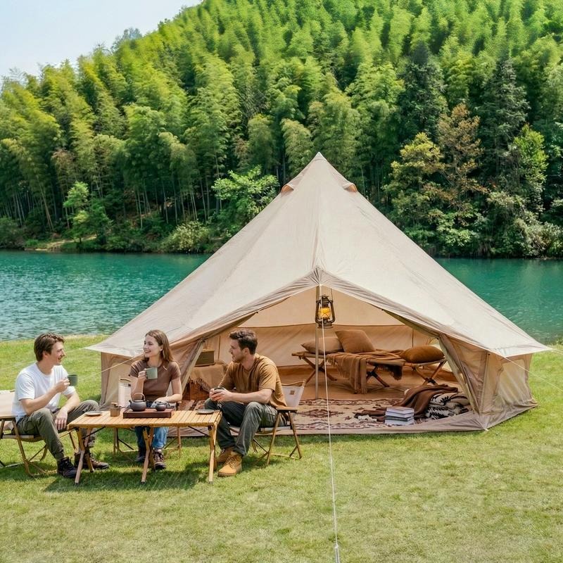 4シーズン対応ベルテント 16.4フィート、ベージュ 防水グ - Outdoor Yurt Camping のレビューと価格