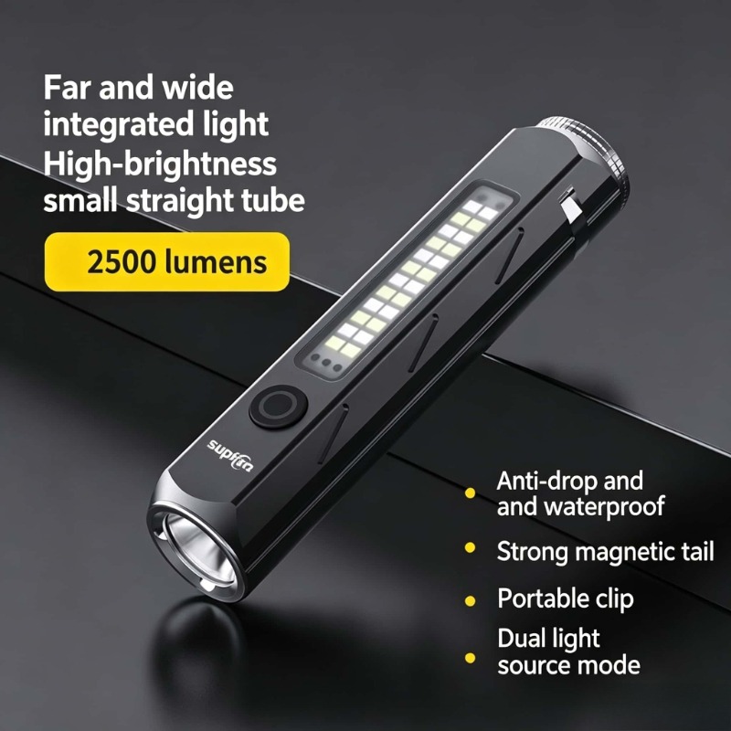LED 強力な光懐中電灯タイプ C 充電小型ポータブル作業灯 - Outdoor Camping And Fishing のレビューと価格