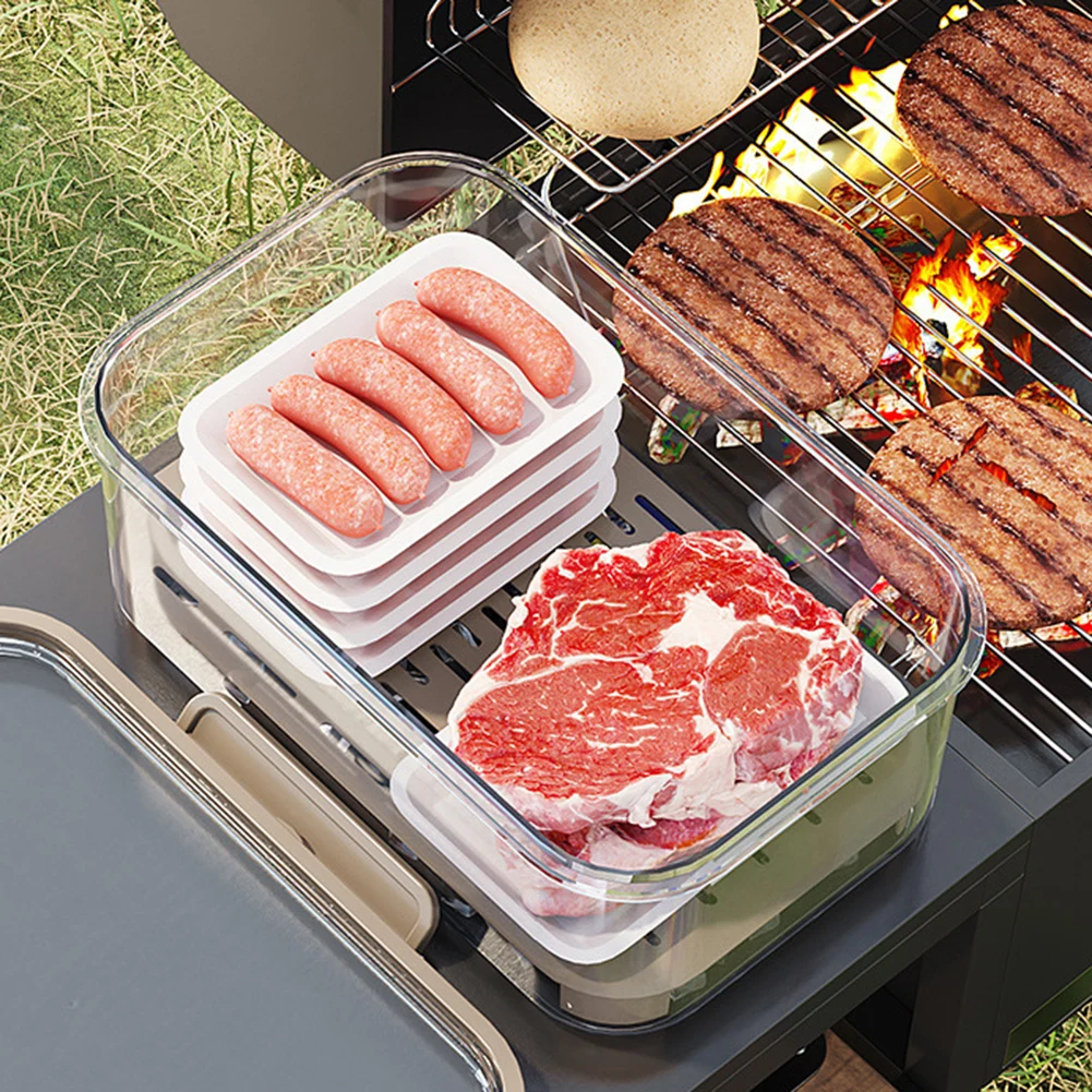 ポータブル食品保存容器 大容量 気密鮮度ボックス 排水プレー - Outdoor Camping Food のレビューと価格