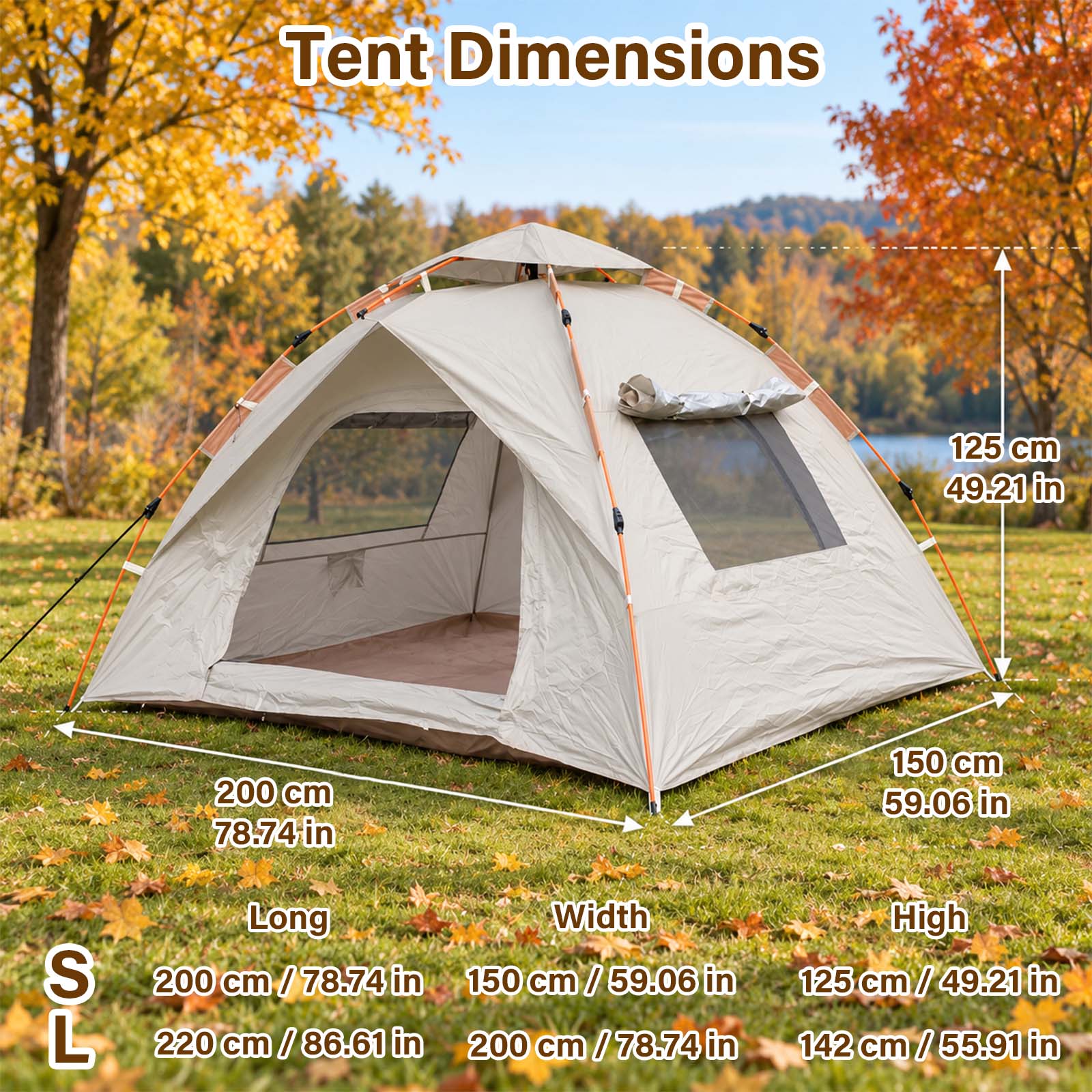 グレーのポップアップ式キャンプテント。自動で簡単に設営でき、 - Outdoor Camping Dome のレビューと価格