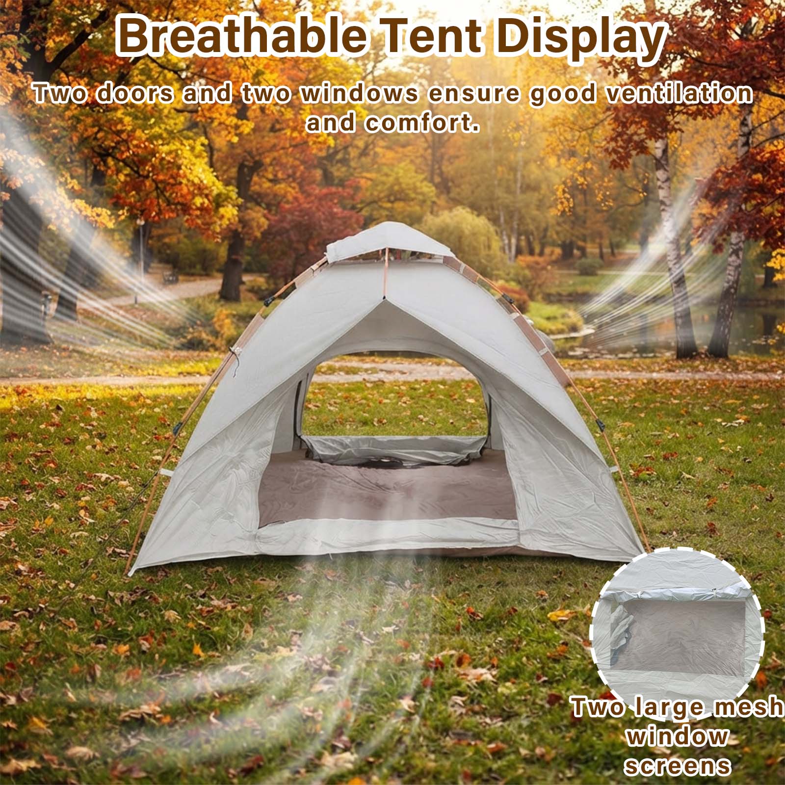 グレーのポップアップ式キャンプテント。自動で簡単に設営でき、 - Outdoor Camping Dome のレビューと価格