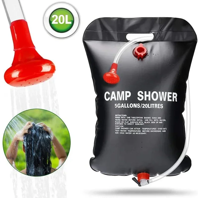 大容量20L アウトドアシャワーバッグ ソーラー加熱 キャン - Outdoor Camping Utensils のレビューと価格
