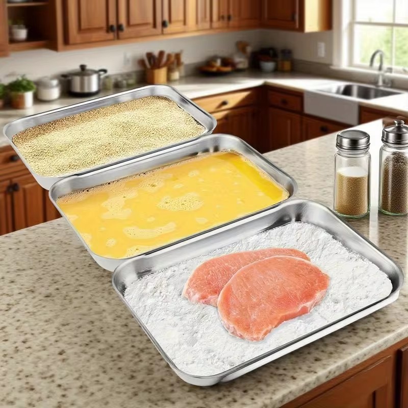透明な蓋が付いた、3点セットのステンレス製食品保存容器。キッ - Outdoor Camping Food のレビューと価格
