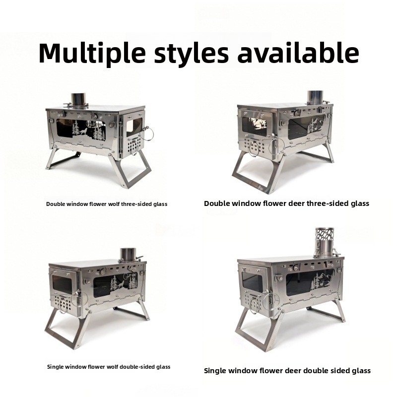ステンレス製折りたたみ式ポータブル薪ストーブBBQグリル、ア - Outdoor Camping Fire Pit のレビューと価格
