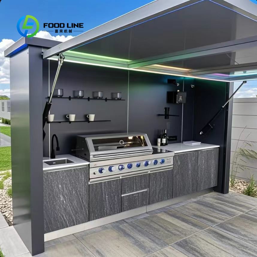 カスタマイズ可能なポータブル屋外キッチンカート（ホイールとシ - Outdoor Camping Kitchen With Sink のレビューと価格