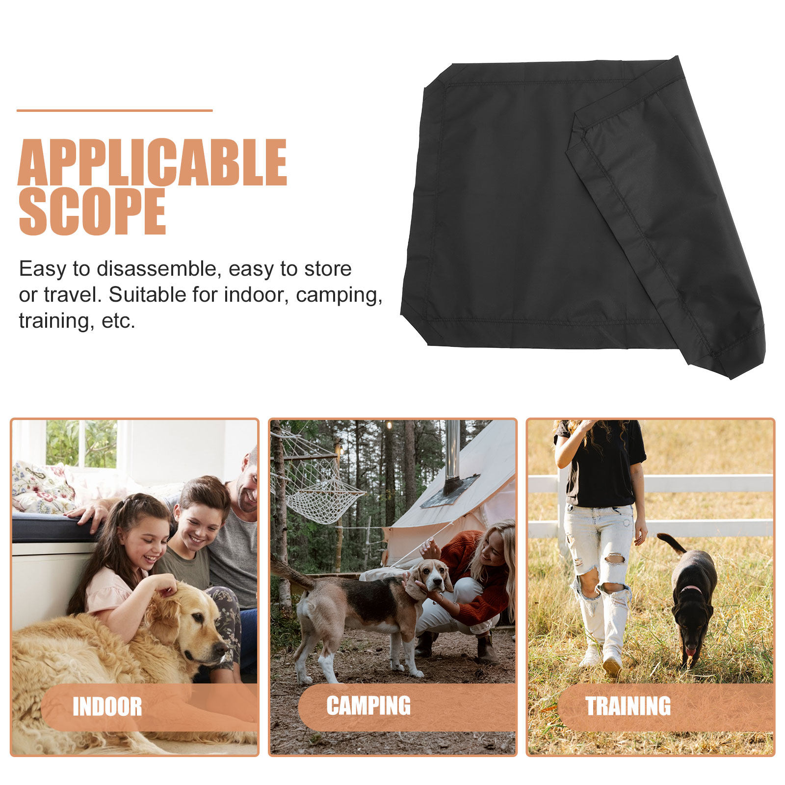 取り外し可能なペット用ベッドカバー。通気性の良い犬用ハンモッ - Outdoor Camping Dog Bed のレビューと価格
