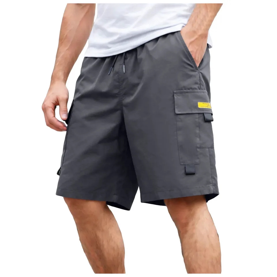 メンズ夏カーゴショーツトレンディなルーズフィット巾着マルチポ - Camping Outdoor Clothing のレビューと価格