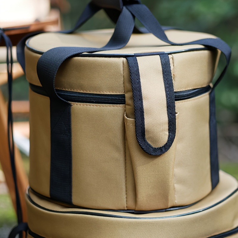 キャンプ調理器具バレル収納バケツジッパーサイドポケットデザイ - Outdoor Camping Cooking Equipment のレビューと価格